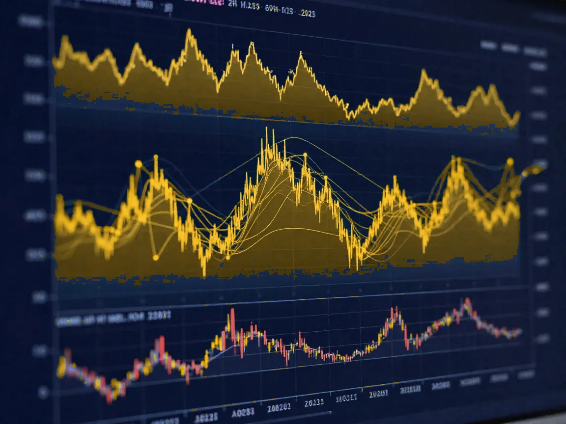 Automated data analysis illustration across multiple charts